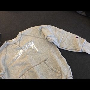 Champion x Stussy vintage heather crew
